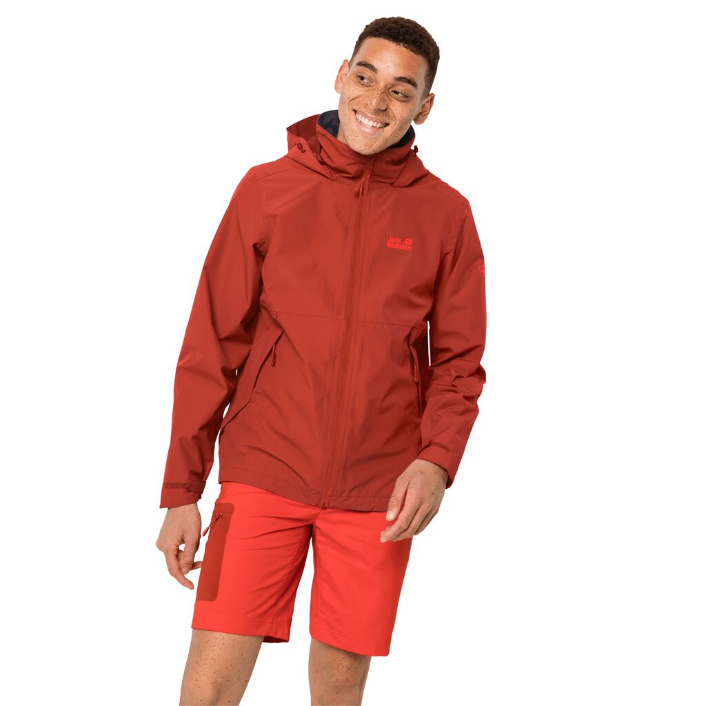 Jack Wolfskin EVANDALE Vestes Homme Rouge - WQJVURP-98